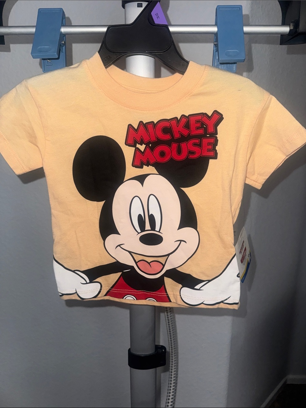 Disney Peach Short Sleeve Mickey Mouse Graphic Tee